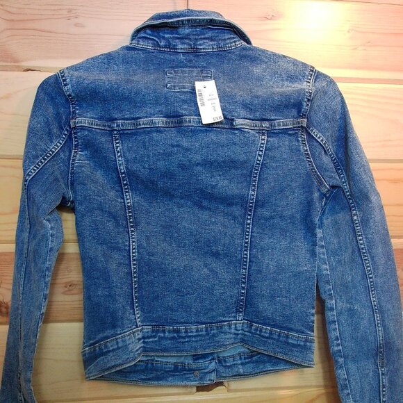 NWTS Aeropostale Blue Denim Jacket | Classic Button Front Jean Jacket SZ S - Picture 5 of 5